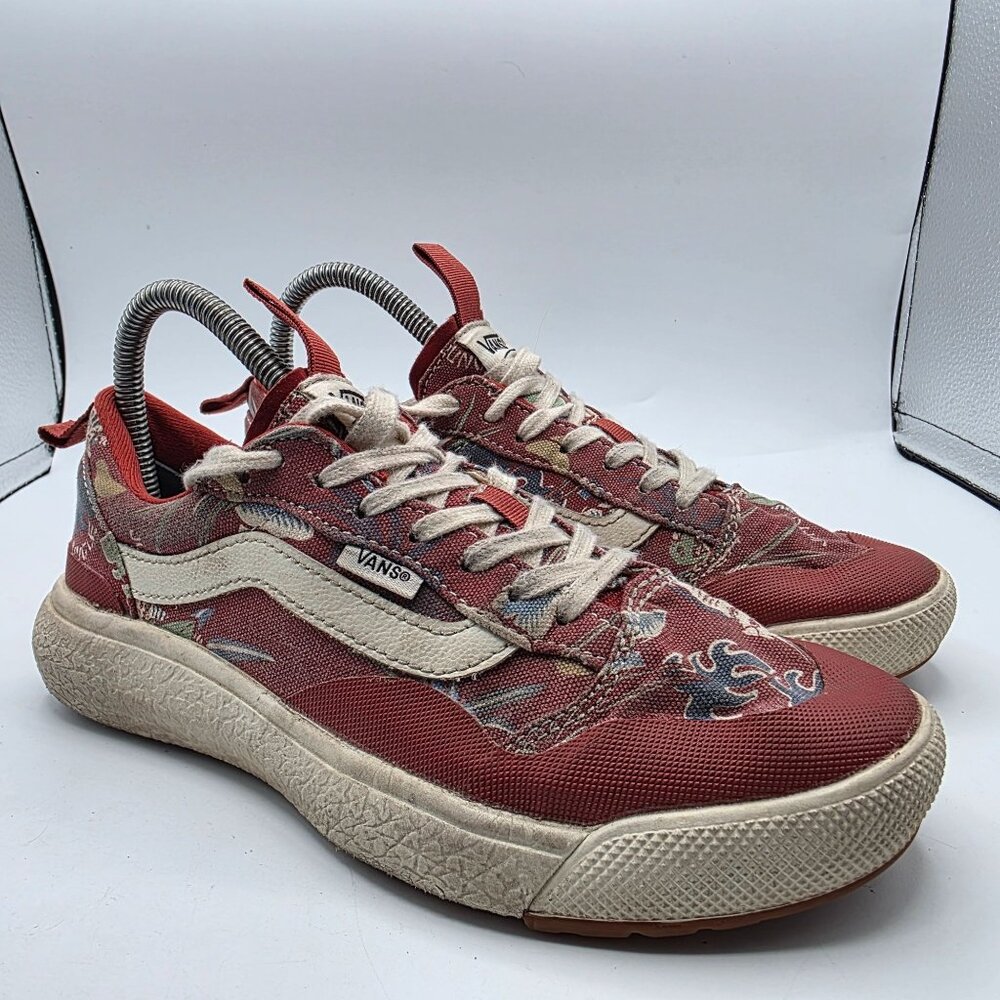 Vans UltraRange Exo Hawaiian Jungle Womens Size 7 Red Floral Athletic Shoes